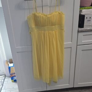 Yellow Strapless Dress